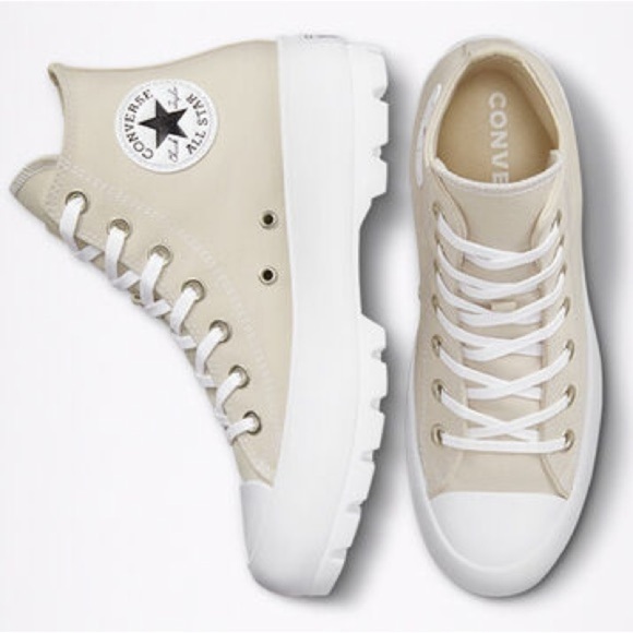 Converse Chuck Taylor All Star Lugged Desert Sand Platform Hi Top Sneakers Sz 7 - Picture 3 of 15